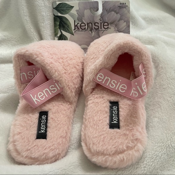 Womens Pink Kensie Slingback Plush Clog Memory Foam Slippers Pick Size 9 - Picture 6 of 10